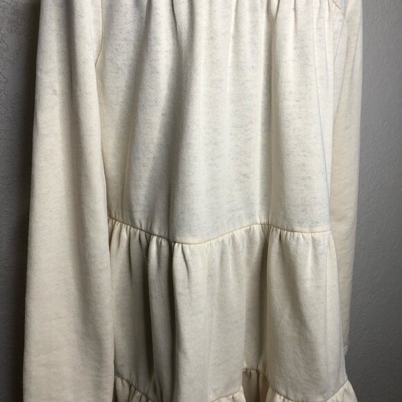 Anthropologie Saturday Sunday cream tiered ruffle knit top size Medium - Picture 10 of 13